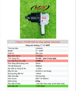 Súng bắn ốc khí nén LT - 600P Máy tháo bulong khí nén dùng trong gara