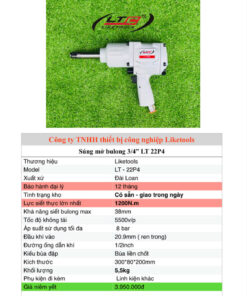 (LT - 22P4) Súng bắn ốc khí nén Liketools LT - 22P4