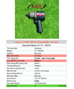 (LT - 20CPS) Súng bắn ốc khí nén Liketools LT - 20CPS